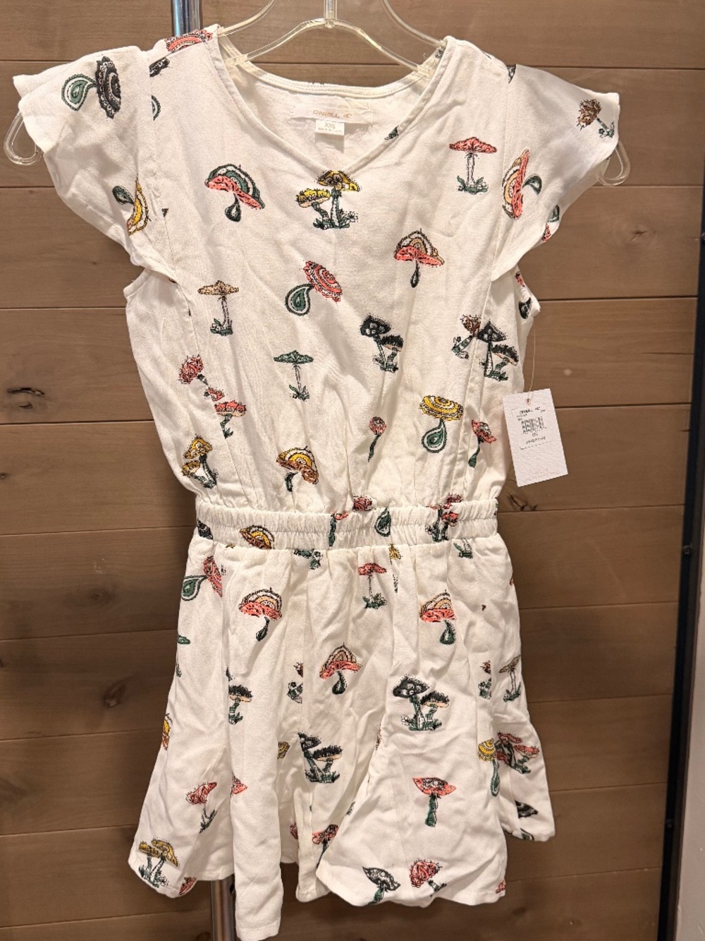 NWT O'Neill Girls Melani Lined Dress with Mushroom Pattern Size XXS (4)